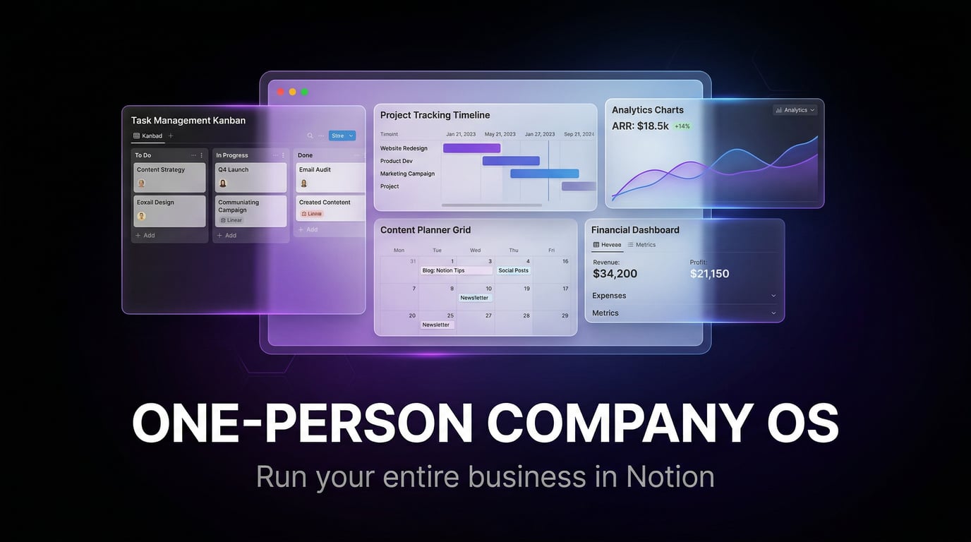 SoloOS一人公司Notion OS - Notion 模板预览